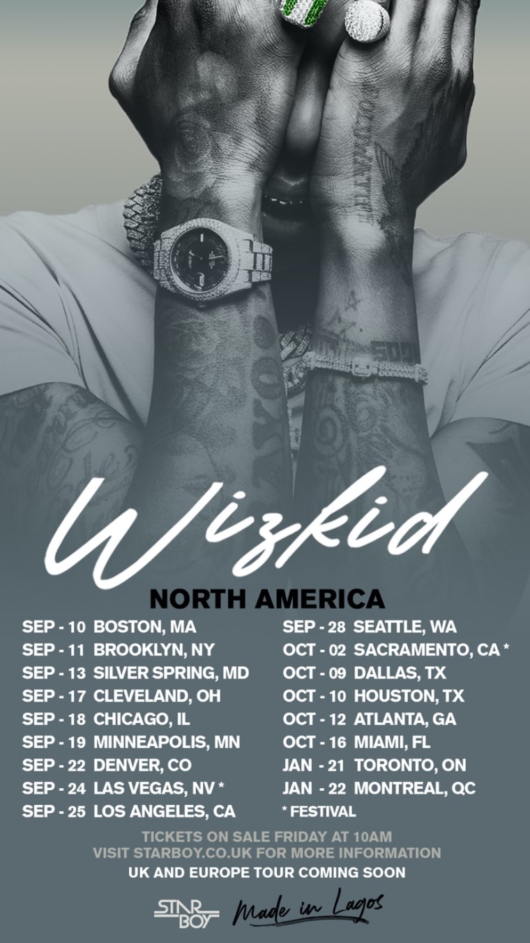 Wizkid announces 2021 North American tour
